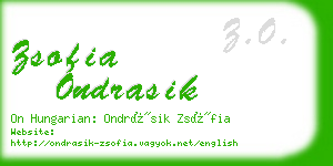 zsofia ondrasik business card